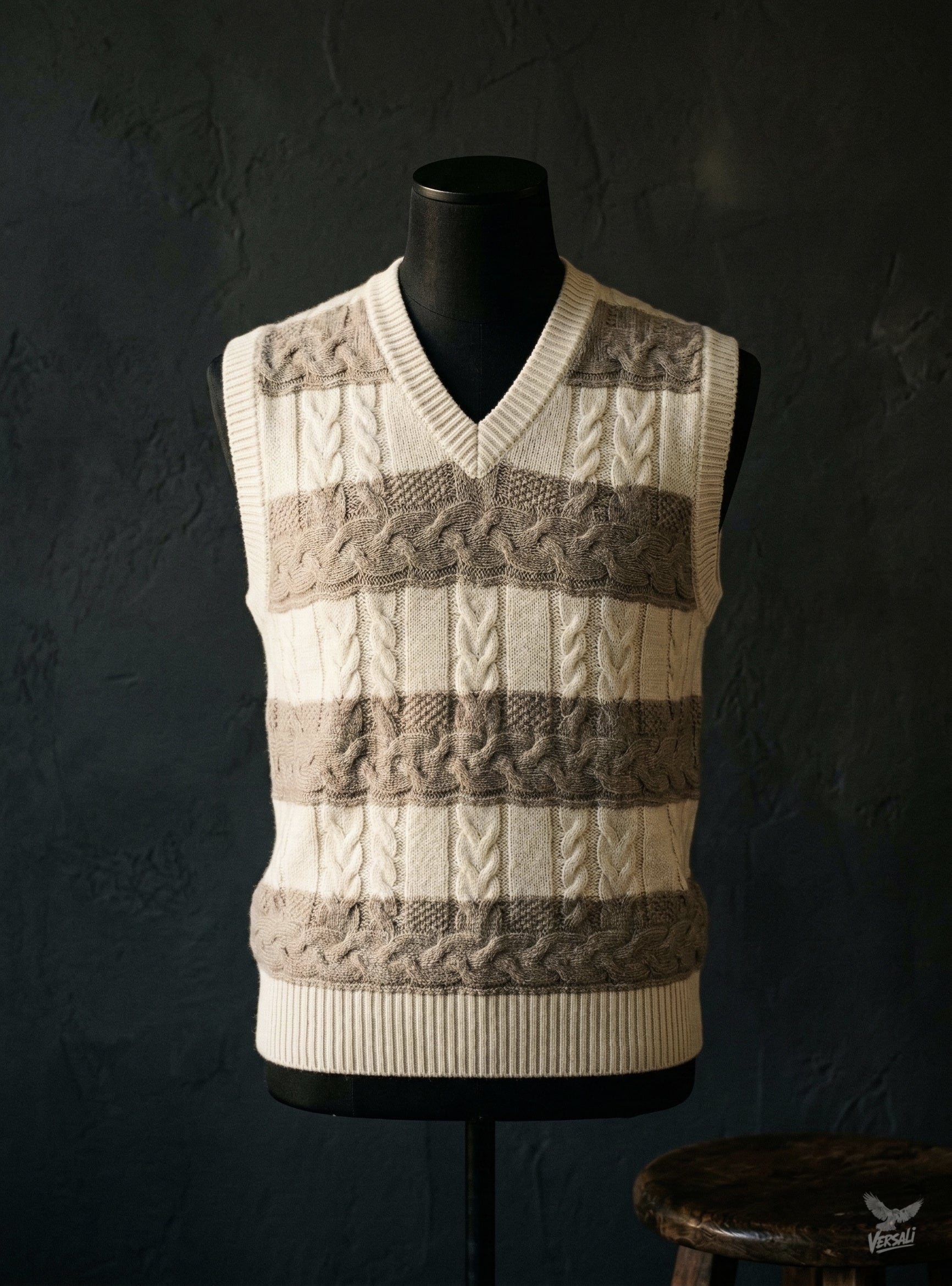 The Bukchon Knit Vest - Merino-cashmere blend textured vest